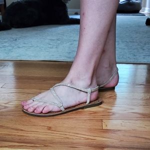 Jessica Simpson Flat Sparkle Sandals